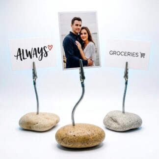 Natural Pebble Photo and Place Card Clip Holder