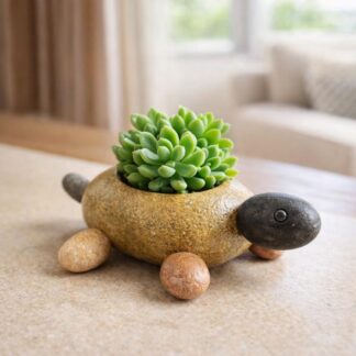 Sea Turtle Natural Stone Mini Planter